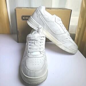 NWT Coach Men's Soho Sneaker In Distressed Loved Leather White 12D CAG01 RARE